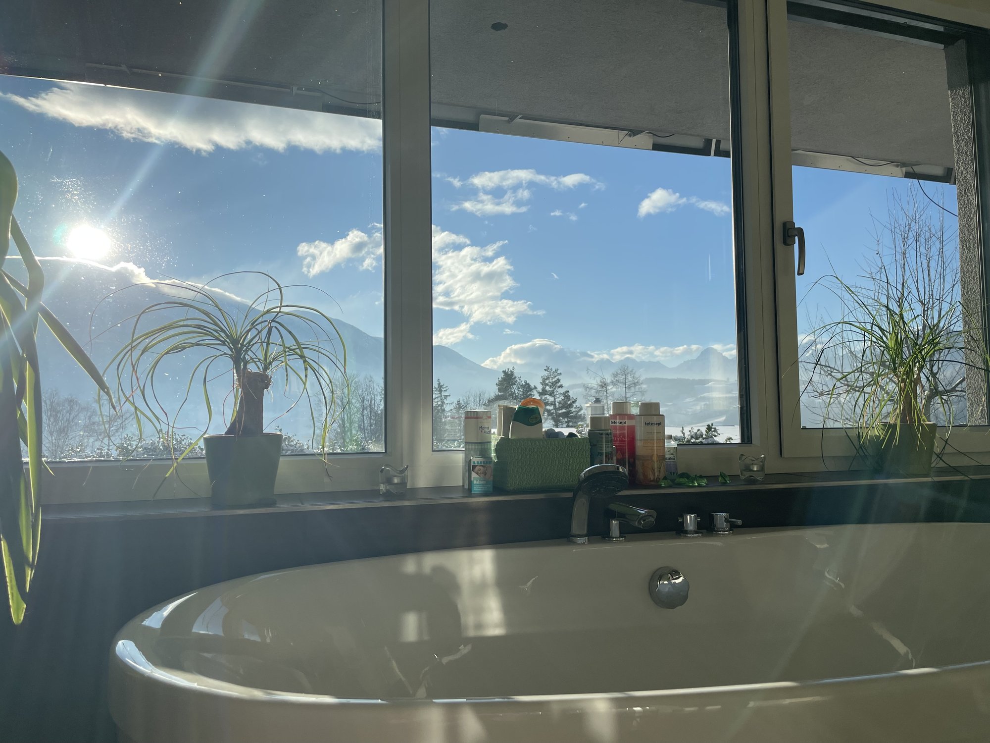 Luxusbad mit Dusche und Wanne