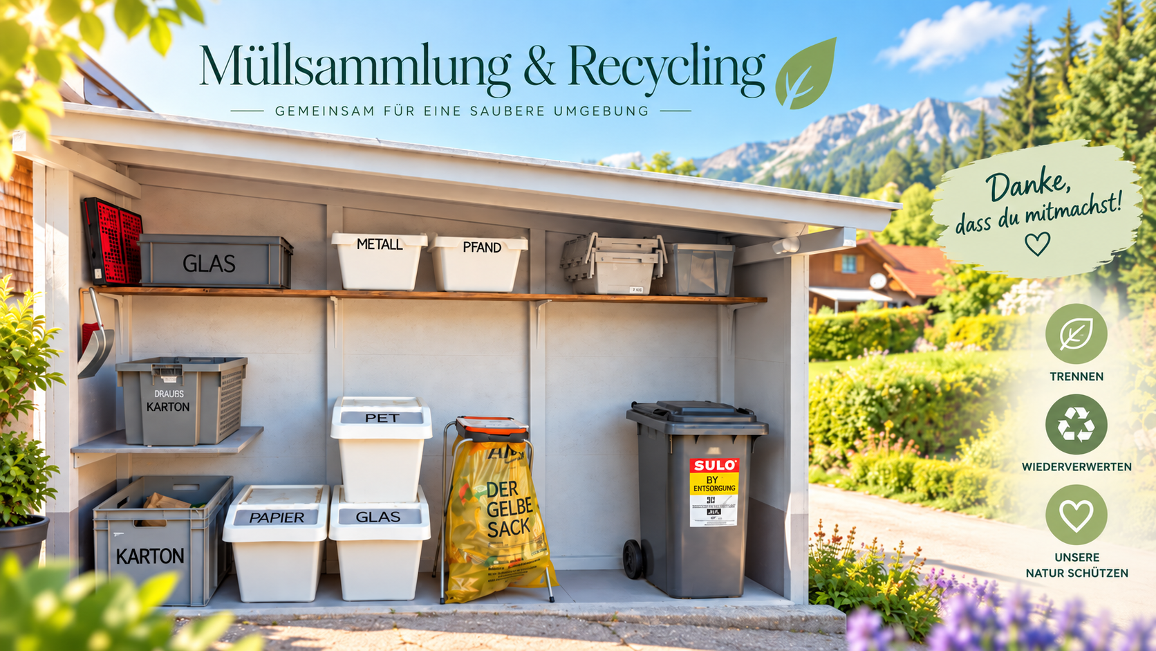 Holi-Homes Müllsammlung und Recycling